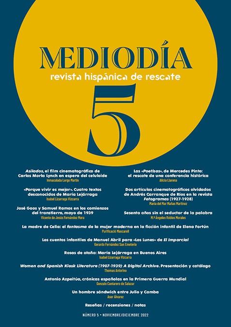 MEDIODÍA. REVISTA HISPÁNICA DE RESCATE. 5 | 9788419617927 | VARIOS AUTORES