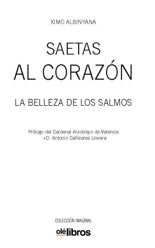 SAETAS AL CORAZÓN SALMOS | 9788417737146 | ALBIÑANA GIMENO, XIMO
