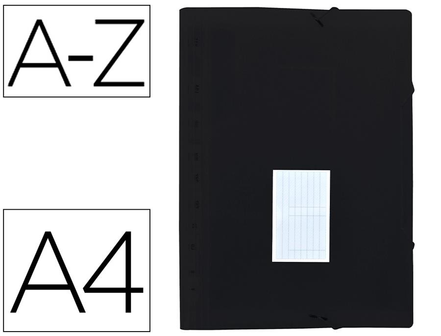 CARPETA ACORDEO 12 BOSSES PLASTIC NEGRA | 8423473110533