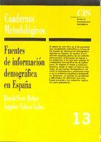 FUENTES DE INFORMACIÓN DEMOGRÁFICA EN ESPAÑA (2º EDICIÓN) | 9788474762129 | REHER, DAVID-SVEN