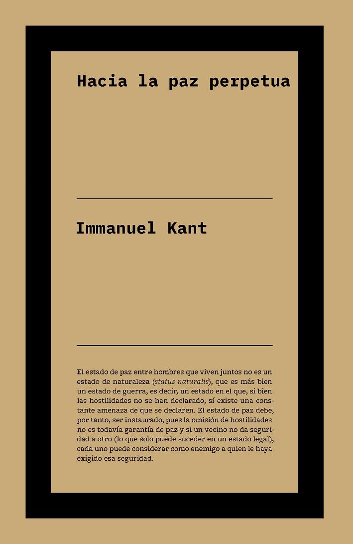 HACIA LA PAZ PERPETUA | 9791388115066 | KANT, IMMANUEL
