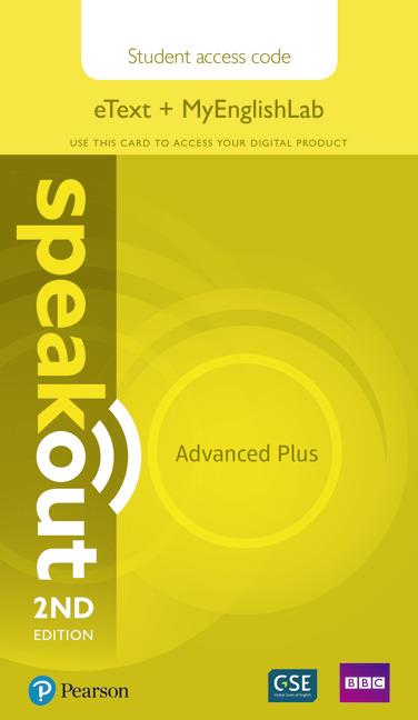 SPEAKOUT ADVANCED PLUS 2ND EDITION ETEXT AND MYENGLISHLAB ACCESS CARD | 9781292212142