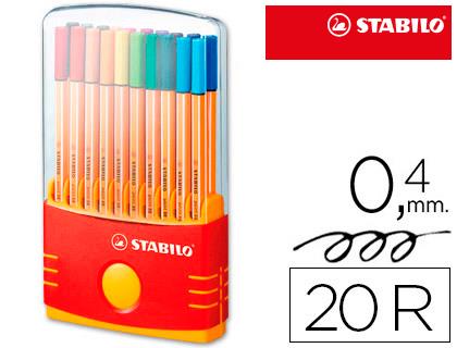 RETOLADORS PUNTA FINA 20 COLORS STABILO | 4006381357135