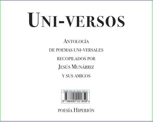 UNI-VERSOS | 9788490021859 | MUNÁRRIZ, JESÚS