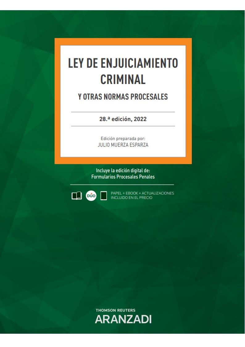 LEY DE ENJUICIAMIENTO CRIMINAL (PAPEL E-BOOK) | 9788411249928 | MUERZA ESPARZA, JULIO