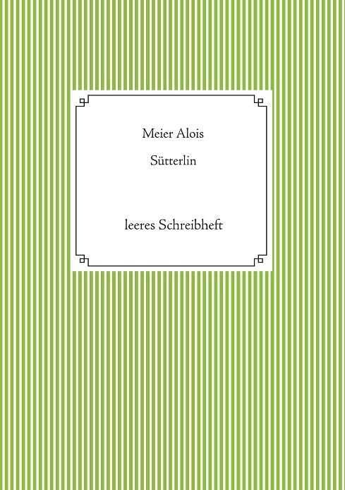 SÜTTERLIN | 9783750442023 | ANTONIUS, BERGER
