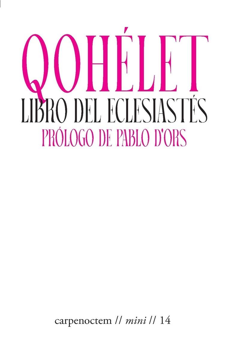 QOHÉLET | 9788412929355 | ANÓNIMO
