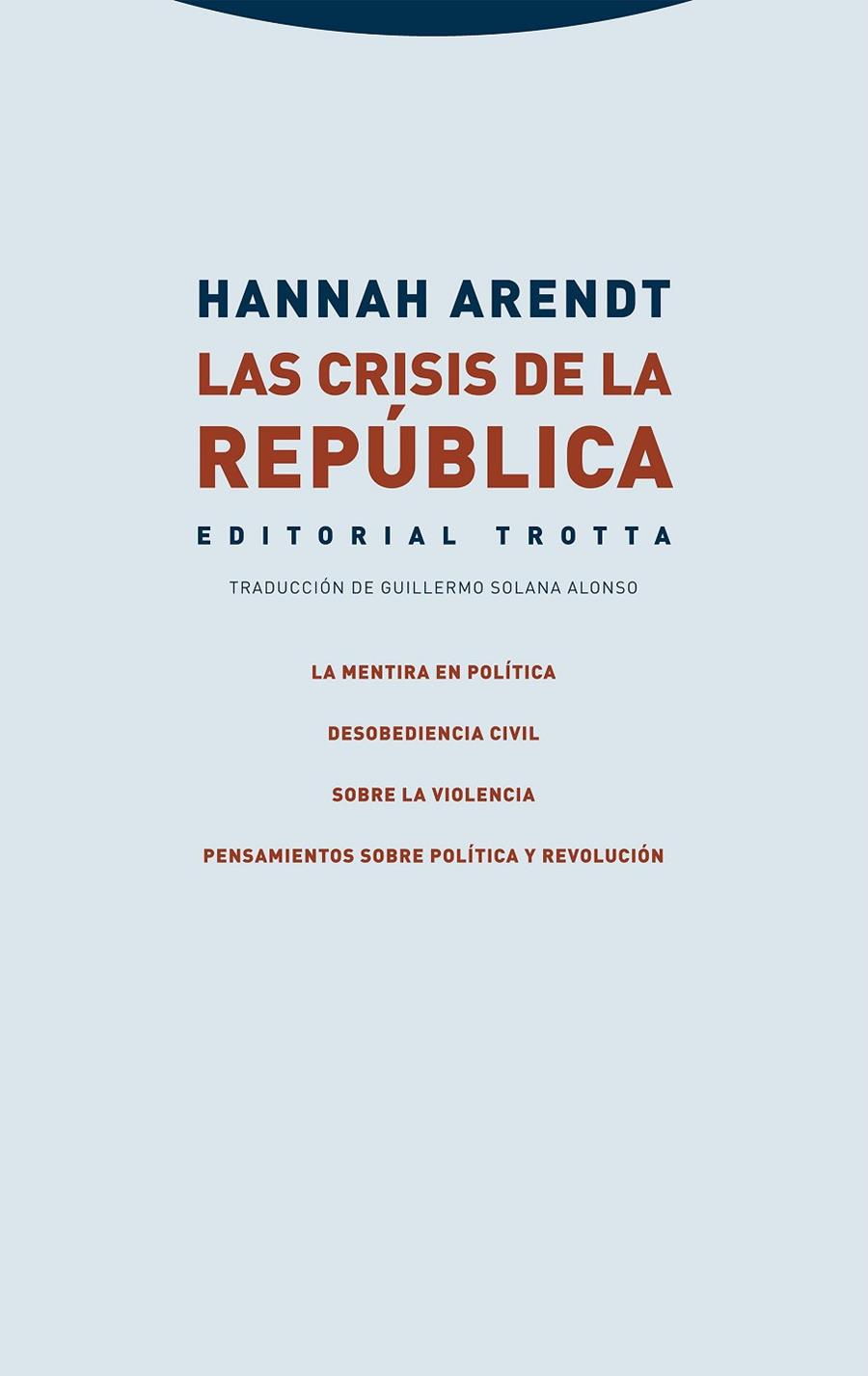 CRISIS DE LA REPÚBLICA, LAS | 9788413641102 | ARENDT, HANNAH