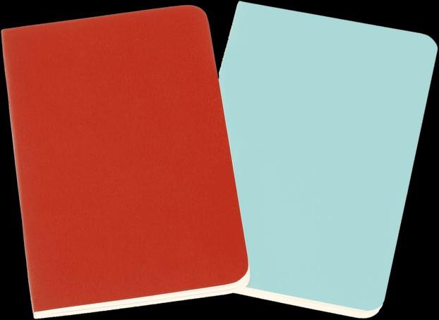 LIBRETA VOLANT NARANJA CORAL Y AZUL AGUAMARINA XS LISA | 8058647620497