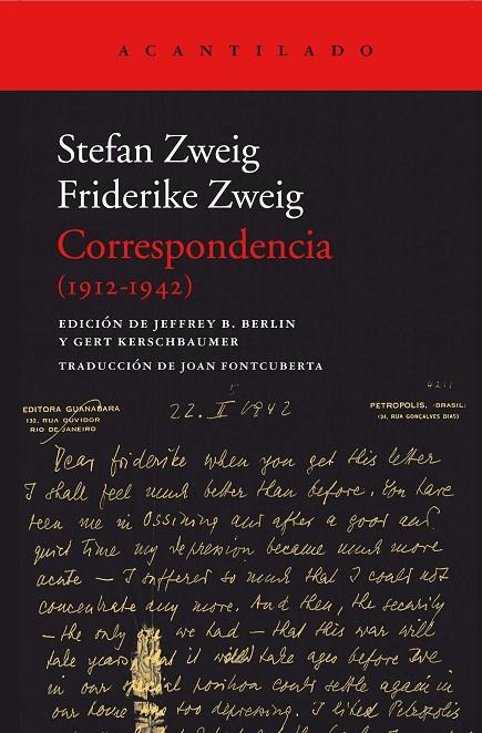 CORRESPONDENCIA ZWEIG (1912-1942) | 9788416748181 | ZWEIG, STEFAN / ZWEIG, FRIEDERICKE