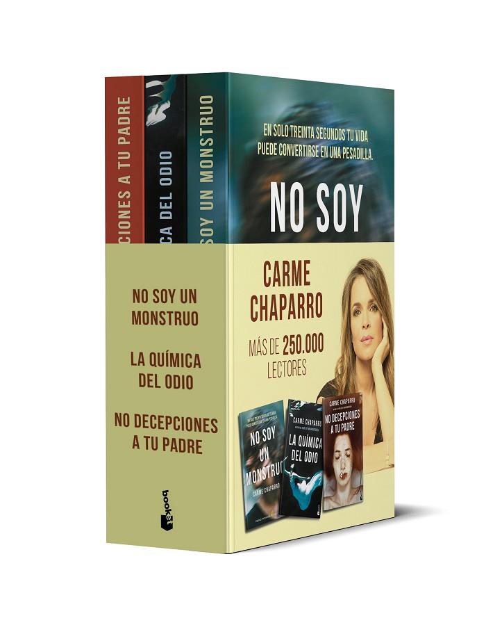 PACK CARME CHAPARRO (NO SOY UN MONSTRUO / LA QUÍMICA DEL ODIO / NO DECEPCIONES A TU PADRE) | 9788432241307 | CHAPARRO, CARME