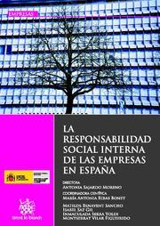 RESPONSABILIDAD SOCIAL INTERNA DE LAS EMPRESAS EN ESPAÑA, LA | 9788498767254 | ANTONIA SAJARDO MORENO/MARÍA ANTONIA RIBAS BONET/MATILDE BENAVENT SANCHO/ISABEL SAZ GIL/INMACULADA S