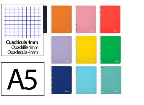 LLIBRETA ESPIRAL A5 QUADRICULA VARIS COLORS | 8423473108257
