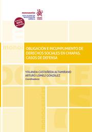 OBLIGACIÓN E INCUMPLIMIENTO DE DERECHOS SOCIALES EN CHIAPAS. CASOS DE DEFENSA | 9788413787893 | CASTAÑEDA ALTAMIRANO, YOLANDA / LOMELÍ GONZÁLEZ, ARTURO