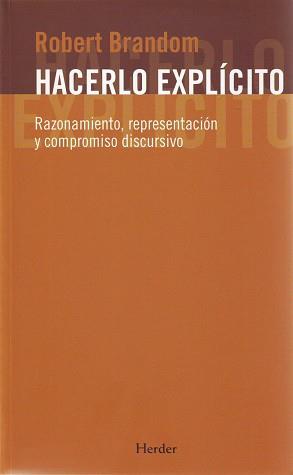 HACERLO EXPLÍCITO | 9788425426179 | BRANDOM, ROBERT