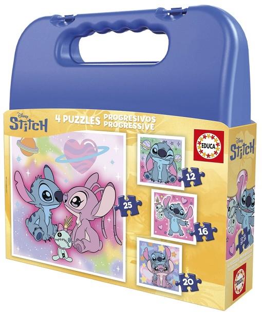 PUZLE PROGRESIVO STITCH 12 16 20 25 PECES | 8412668204720