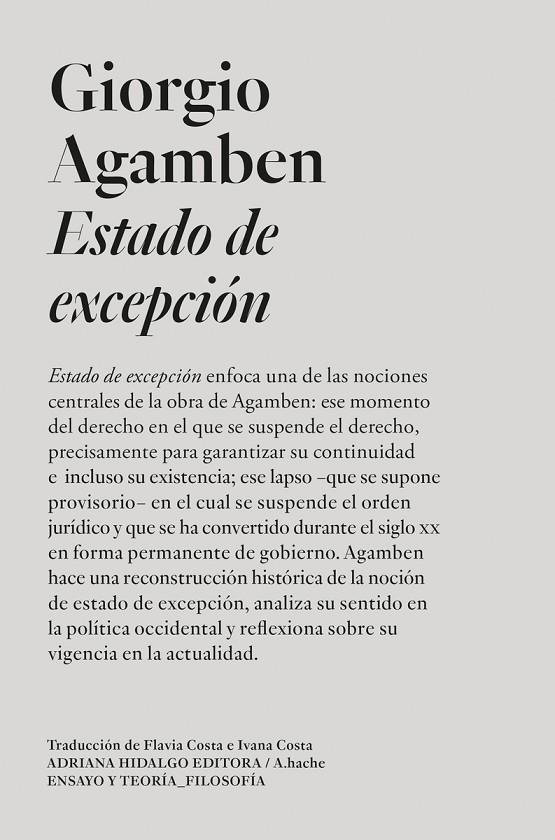 ESTADO DE EXCEPCIÓN | 9788419208972 | AGAMBEN, GIORGIO