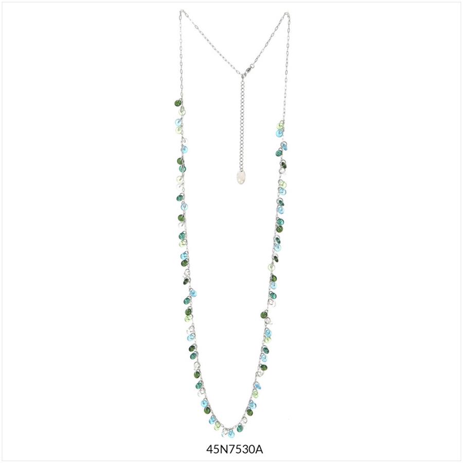 COLLAR SHIVA PLATEJAT I BLAUS LLARG | 45N7530A