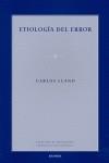 ETIOLOGÍA DEL ERROR | 9788431321987 | LLANO CIFUENTES, CARLOS