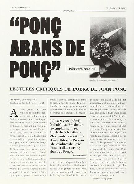 PONÇ ABANS DE PONÇ | 9788472269750