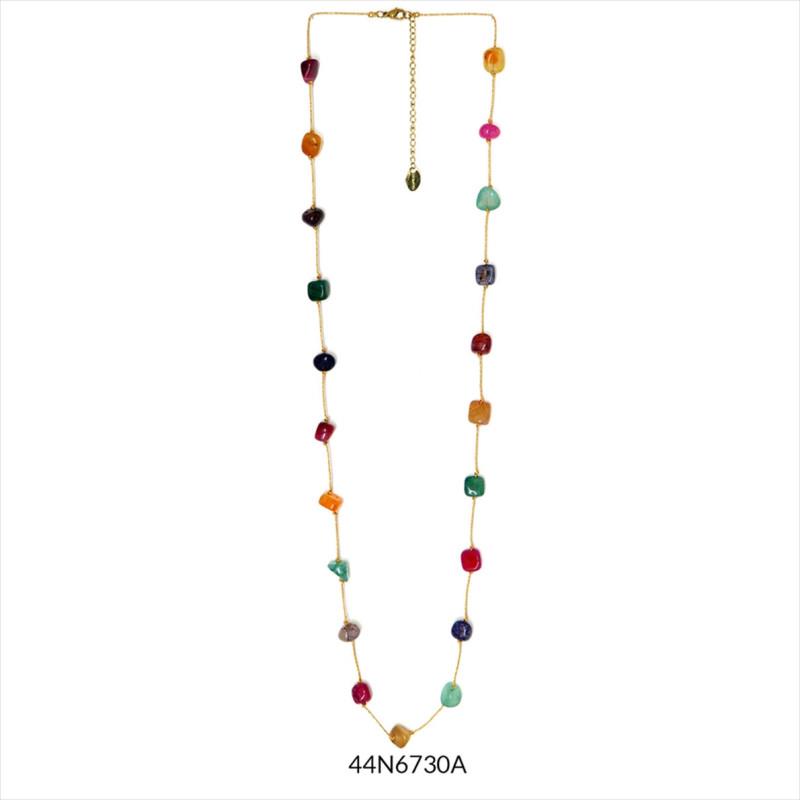 COLLAR CORA DAURAT INOX PEDRES COLORS | 44n6730a