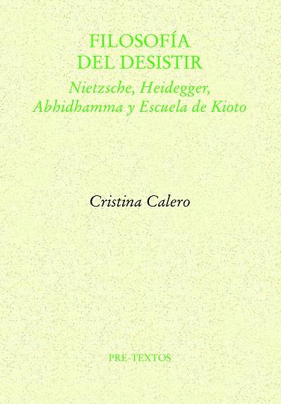 FILOSOFÍA DEL DESISTIR | 9788419633491 | CALERO, CRISTINA
