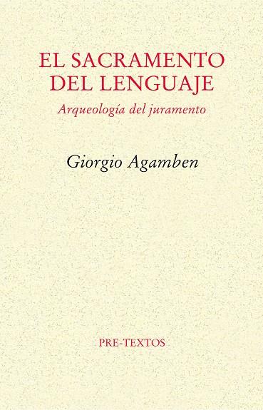 SACRAMENTO DEL LENGUAJE, EL | 9788415297246 | AGAMBEN, GIORGIO