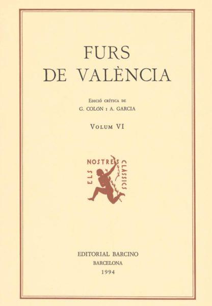 FURS DE VALENCIA VI | 9788472266551
