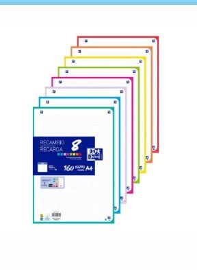 RECANVI FULLS 4 T OXFORD 8 COLORS | 8412771057350