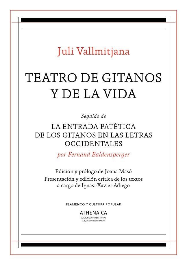 TEATRO DE GITANOS Y DE LA VIDA | 9788416770540 | VALLMITJANA, JULI