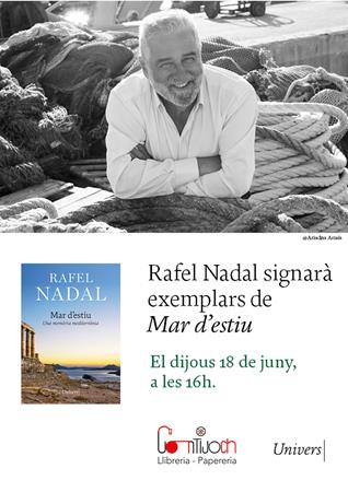 Rafel Nadal firmarà llibres el dia 18 de juny a les 16:00 | 