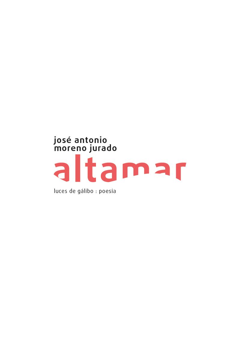 ALTAMAR | 9788415117872 | MORENO JURADO, JOSE ANTONIO