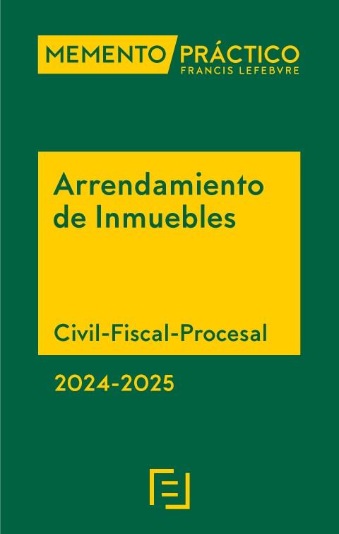 ARRENDAMIENTO DE INMUEBLES 2024-2025 | 9788419896773 | LEFEBVRE-EL DERECHO