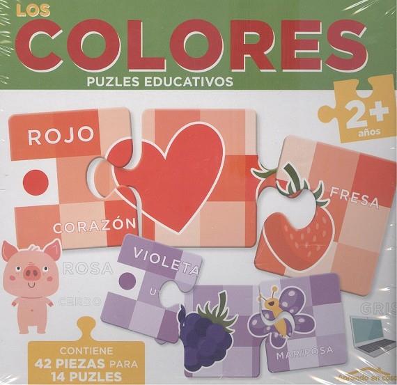 COLORES (2+ AÑOS) - APRENDO EN CASA - PUZLES EDUCATIVOS (42 PIEZAS PARA 21 PUZLES) | 8436557975027