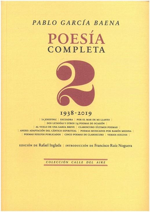 POESIA COMPLETA, 2 | 9788499275994 | GARCIA BAENA, PABLO