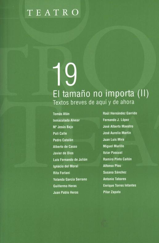 TAMAÑO NO IMPORTA (II). TEXTOS BREVES DE AQUI Y AHORA (19) | 9788496837195 | VARIOS AUTORES