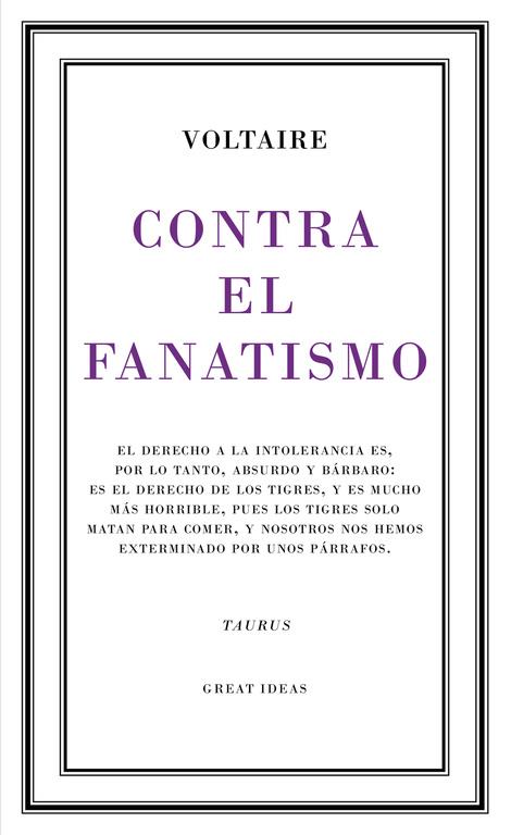 CONTRA EL FANATISMO RELIGIOSO | 9788430617265 | VOLTAIRE