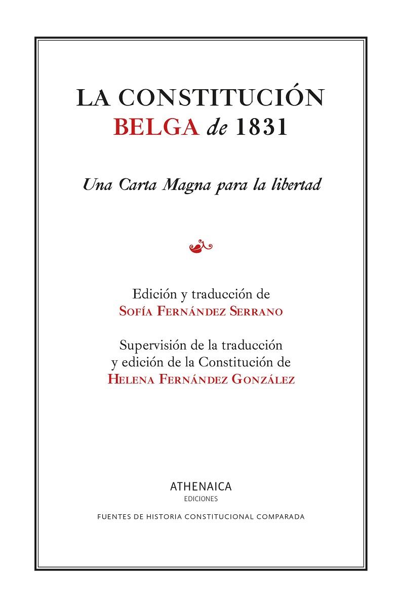 CONSTITUCIÓN BELGA DE 1831, LA | 9788419874306 | FERNÁNDEZ-SERRANO, SOFÍA
