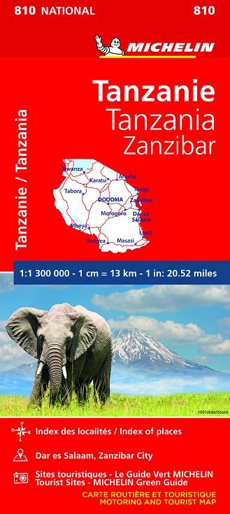 TANZANIA-ZANZÍBAR : MAPA 810 | 9782067242586 | MICHELIN