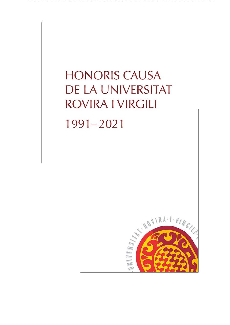 HONORIS CAUSA DE LA UNIVERSITAT ROVIRA I VIRGILI | 9788484249450 | VARIOS AUTORES