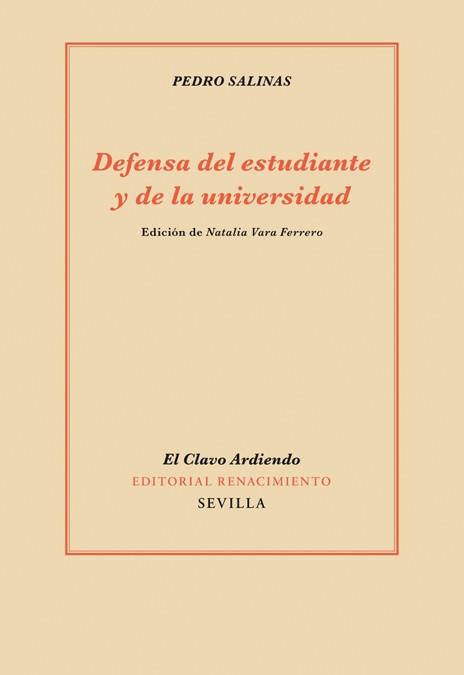 DEFENSA DEL ESTUDIANTE Y DE LA UNIVERSIDAD | 9788484726463 | SALINAS, PEDRO