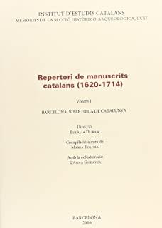 REPERTORI DE MANUSCRITS (1620-1714). VOLUM I | 9788472838901