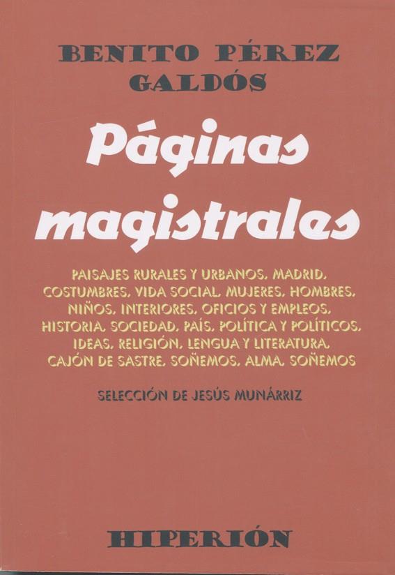 PAGINAS MAGISTRALES | 9788490021620 | PEREZ GALDOS, BENITO