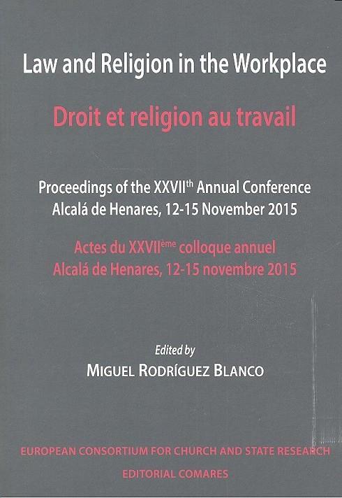 LAW AND RELIGION IN THE WORKPLACE | 9788490454626 | RODRIGUEZ BLANCO, MIGUEL