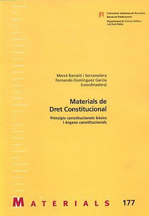 MATERIALS DE DRET CONSTITUCIONAL | 9788449025068 | BARCELÓ I SERRAMALERA, MERCÉ