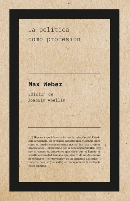 POLÍTICA COMO PROFESIÓN, LA | 9788418236846 | WEBER, MAX