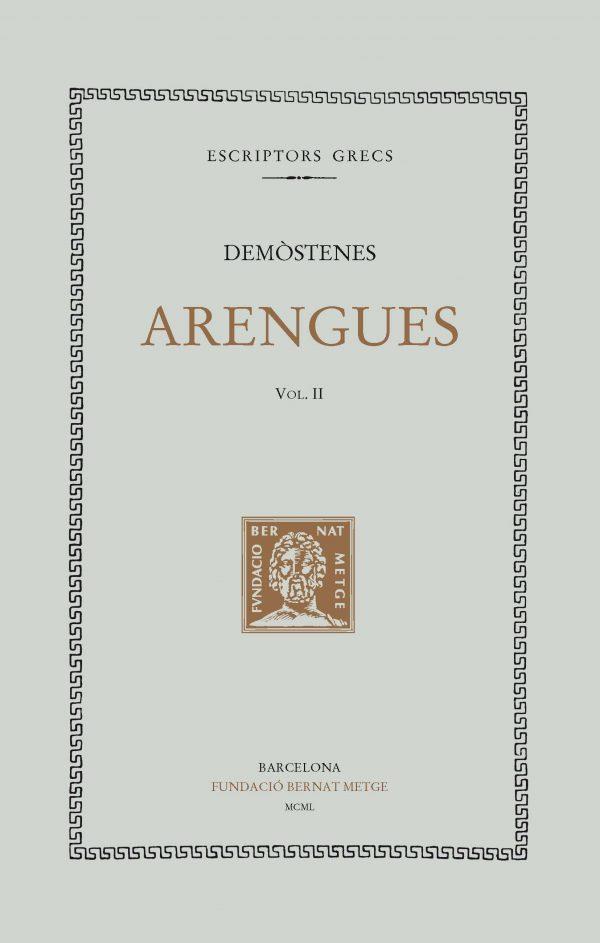 ARENGUES -  II - SOBRE LA PAU | 9788472259959 | DEMOSTENES
