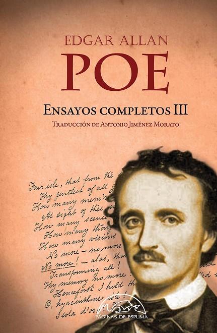 ENSAYOS COMPLETOS III - POE | 9788483933299 | POE, EDGAR ALLAN