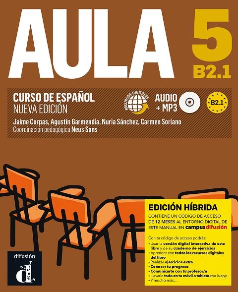 AULA NUEVA EDICION 5 ED HIBRIDA LIBRO DEL ALUMNO+CD | 9788419236241 | CORPAS, JAIME / GARMENDIA, AGUSTIN