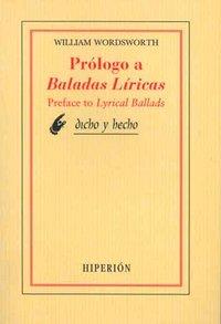 PRÓLOGO A "BALADAS LÍRICAS" = (PREFACE TO "LYRICAL BALLADS", 1800, 1802) | 9788475176123 | WORDSWORTH, WILLIAM
